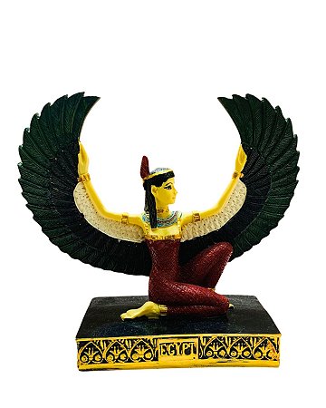 Estatua Isis Alada com Asas Abertas