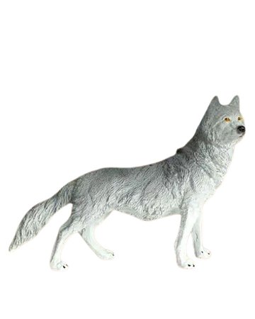 Escultura Lobo Cinzento Selvagem