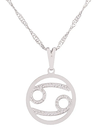 Gargantilha Signo Câncer 12 mm - Sunshine Cristais Tamanho: 1.Corrente 45 cm