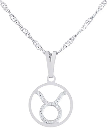 Gargantilha Signo Touro 12 mm - Sunshine Cristais Tamanho: 1.Corrente 45 cm