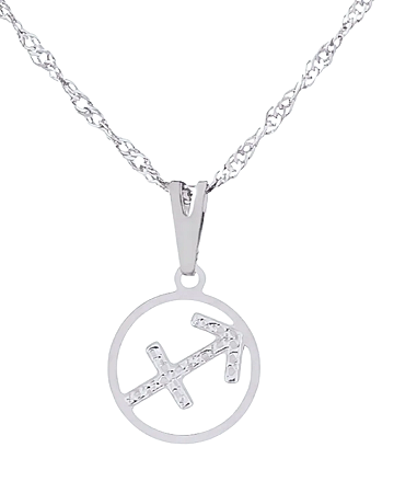 Gargantilha Signo Sagitário 12 mm - Sunshine Cristais Tamanho: 1.Corrente 45 cm