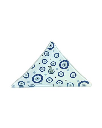 Incensário de Vidro Triangular - Olho Grego