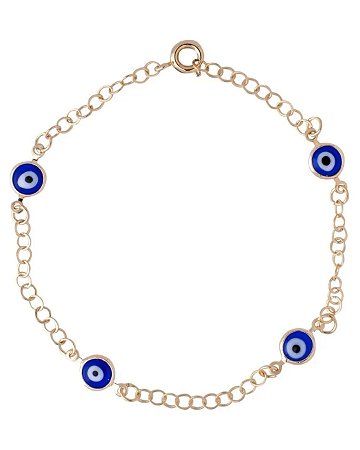 Pulseira com 4 Olhos Gregos dourada