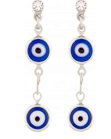 Brinco com Olho Grego Duplo