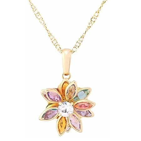 Colar Flor Colorida 15mm