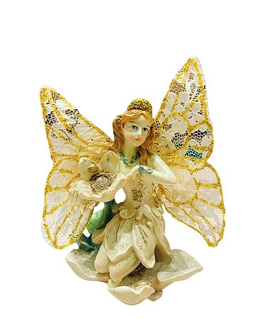 Fada Floral com Joaninhas - Beje