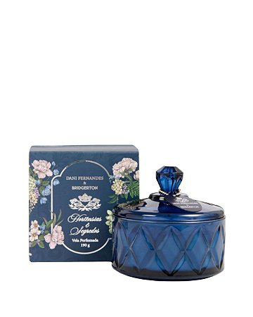 Vela Perfumada Hortênsias & Segredos 190g | Dani Fernandes & Bridgerton