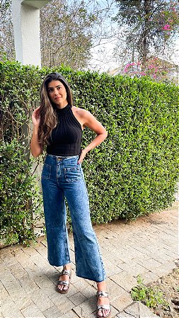 JEANS CROPPED SEM CÓS