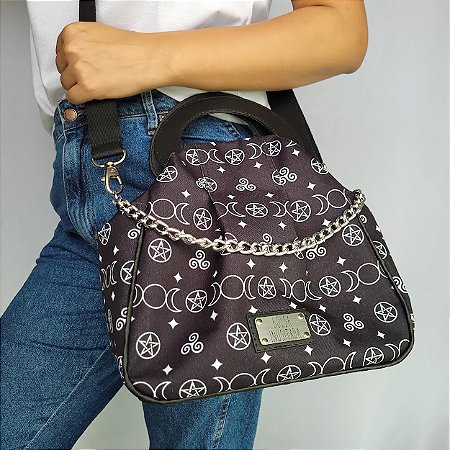 Bolsa Nebulosa - estampa Símbolos da Bruxaria