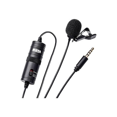 BOYA BY-M1 Microfone Omnidirectional Lavalier (Preto)