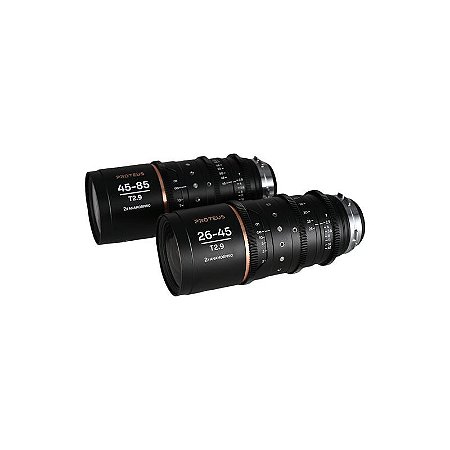 Lente Laowa Proteus 2× Anamórfica 26–45 mm T2.9 Flare Âmbar PL/EF