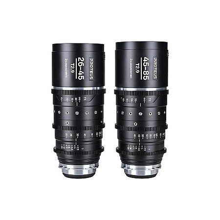 Lente Laowa Proteus 2× Anamórfica 26–45 mm T2.9 Flare Prateado PLEF
