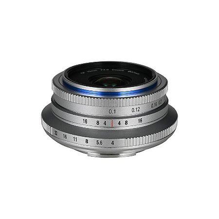 Venus Optics Lente Pancake Laowa 10‑mm f/4 Cookie para Fujifilm X (Prata)