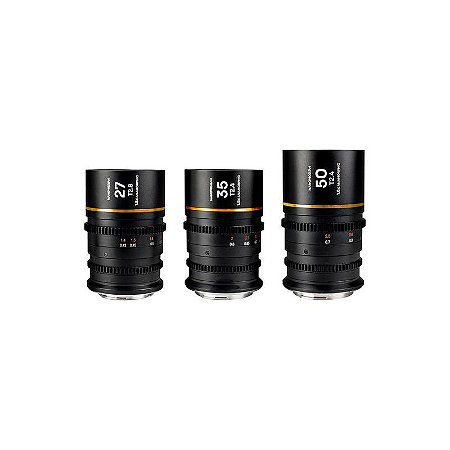 Lente Venus Optics Laowa Nanomorph Super 35 Kit 3 Lentes Canon RF Âmbar