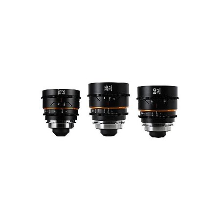 Kit 3 Lentes Laowa Nanomorph S35 Prime 27 mm/35 mm/50 mm Amber (PLEF)