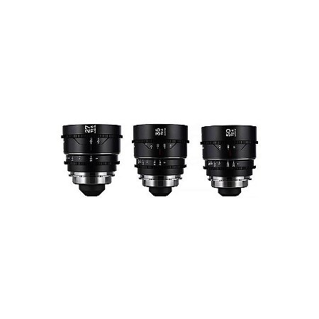 Kit 3 Lentes Laowa Nanomorph S35 27 mm/35 mm/50 mm Silver Flare PL & Canon EF