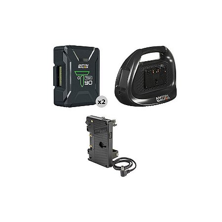 Anton Bauer Kit Titon 90 Gold Mount (2 × 92 Wh) com Carregador Dual e Placa para Sony FS7
