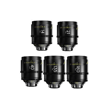 Kit 5 Lentes Prime Cine DZOFilm Arles FF/VV (14-21-40-135-180mm, ARRI PL)