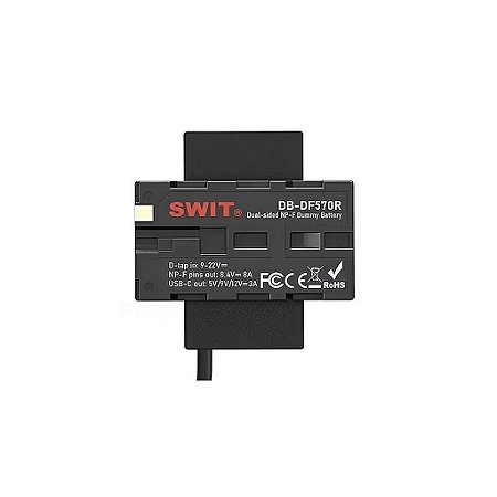 SWIT DB-DF570R Dummy Battery Dual NP-F570 Rotativa com USB-C