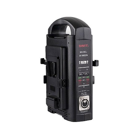 SWIT S-3822S Carregador Rápido V-Mount de 2 Canais com Saída Adaptadora