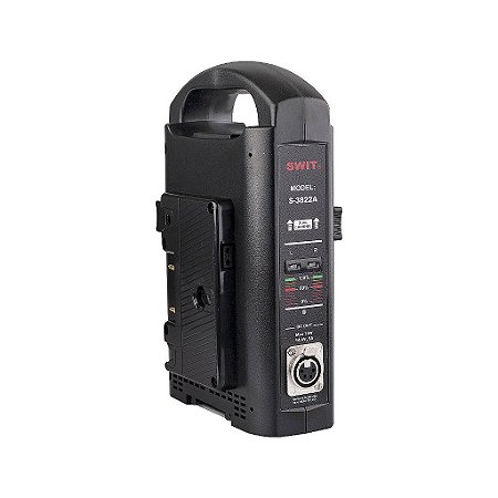 SWIT S-3822A Carregador Rápido Gold Mount de 2 Canais com Saída Adaptadora