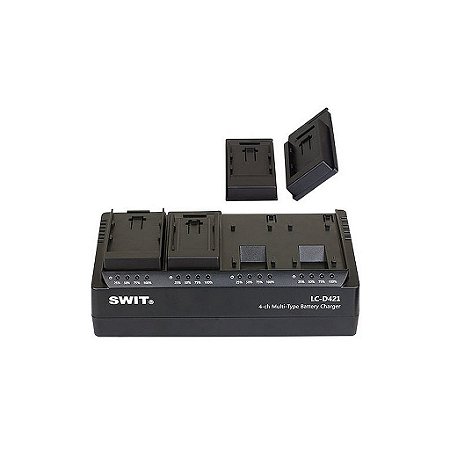 SWIT LC-D421 Carregador DV Multiformato de 4 Canais