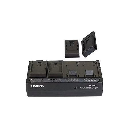SWIT LC-D421U Carregador Simultâneo de 4 Canais para Baterias Panasonic DMW-BLF19