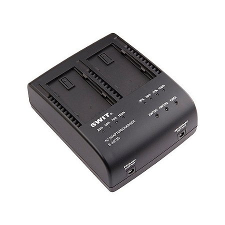 SWIT S-3602D Carregador Duplo e Fonte AC para Baterias Canon LP-E6