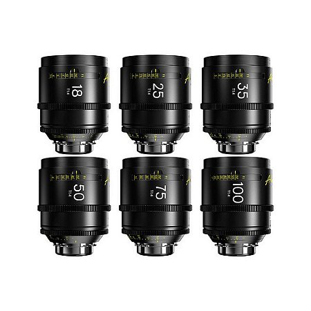 DZOFilm Arles Prime Kit com 6 Lentes Cine Full Frame T1.4 ARRI PL/i