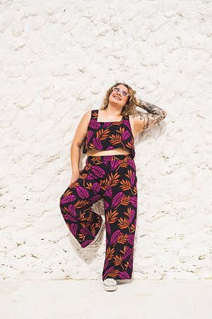 calça pantalona: jeans, lisa, estampada e mais