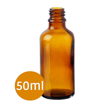 Frasco de Vidro Âmbar - 50ml