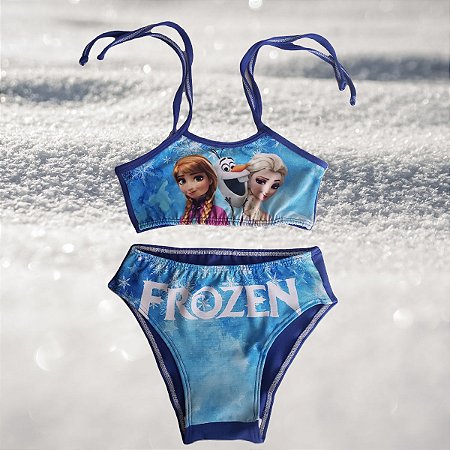Conjunto Biquíni Infantil Moda Praia Azul
