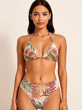 Biquíni Juvenil Folhagem Tropical - Conforto e Estilo
