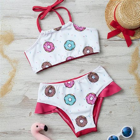 Biquíni Menina Rosquinhas Donuts Suplex Estampado