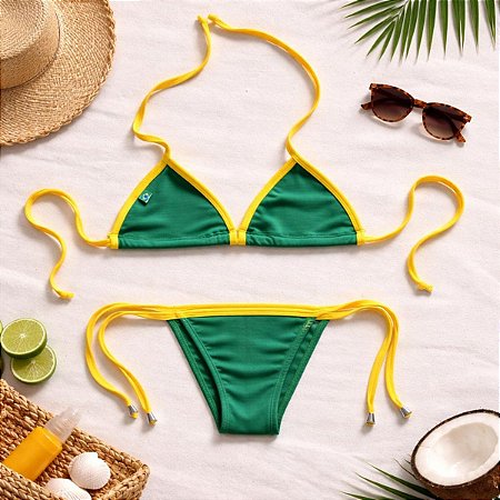 Biquíni Juvenil Brasil Cortininha Edição limitada Copa