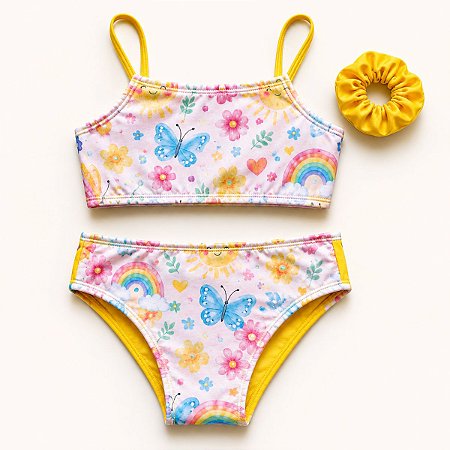 Biquíni Infantil Conjunto Alegria de Verão + Brinde