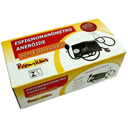 Esfignomanômetro Premium Aneroide com Estetoscopio Adulto