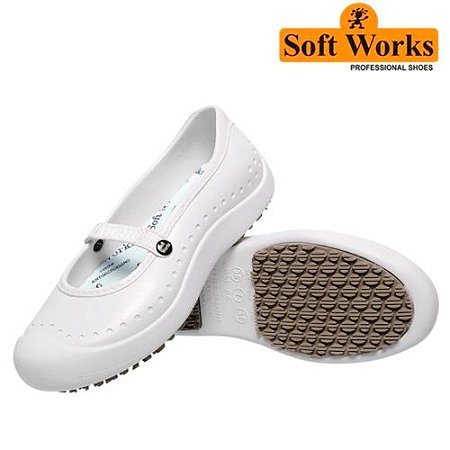 Sapato Soft Works Bb51 Tamanho 34 Cor Branco