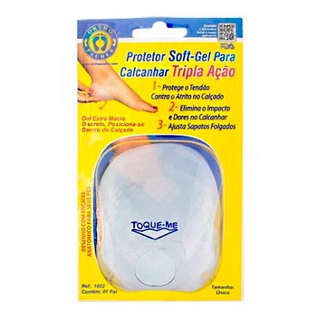 Protetor para Calcanhar Ortho Pauher Soft Gel Tripla Ação