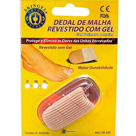 Dedal de Malha Ortho Pauher Revestido com Gel Tamanho G