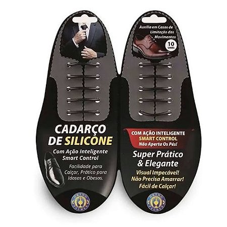 Cadarço Smart Control Ortho Pauher de Silicone Cor Preta