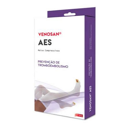 Meia de Compressão Venosan Aes Agh 18Mmhg Tamanho P Pé Aberto Cor Branca