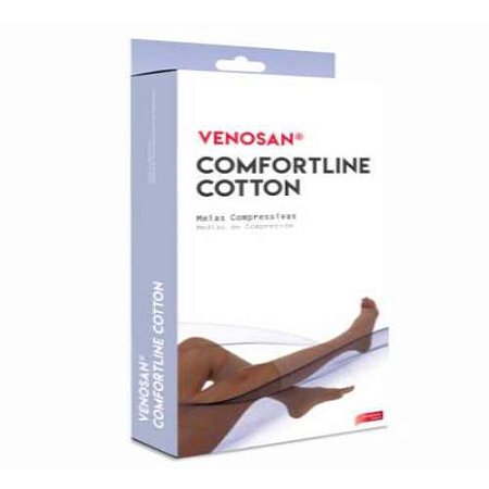 Meia de Compressão Venosan Comfortline Cotton Zipper Ad 20-30Mmhg Tamanho XG Curta Pé Aberto Cor Bege