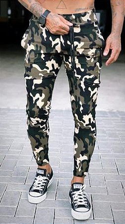 calça bengaline camuflada