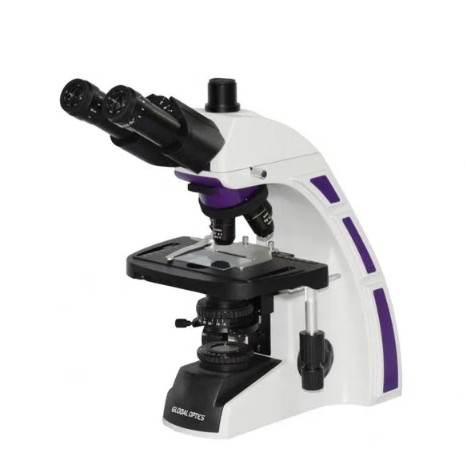 Microscópio Biológico Trinocular de Ótica Finita Acromático LED 3W Aumento 1000X Seta em uma Ocular New Optics