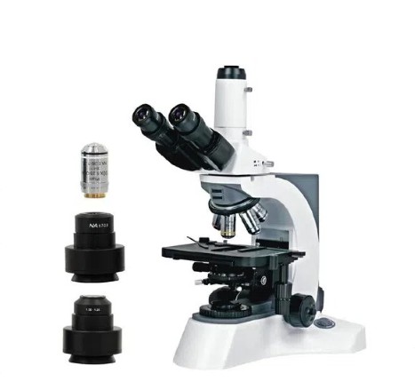 Microscopio Trinocular Otica Infinita Planacromatico Halôgeno de Campo Escuro Global Optics
