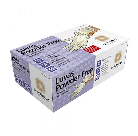Luva para Procedimentos Não Cirúrgicos Powder Free P, cx 100 - Descarpack