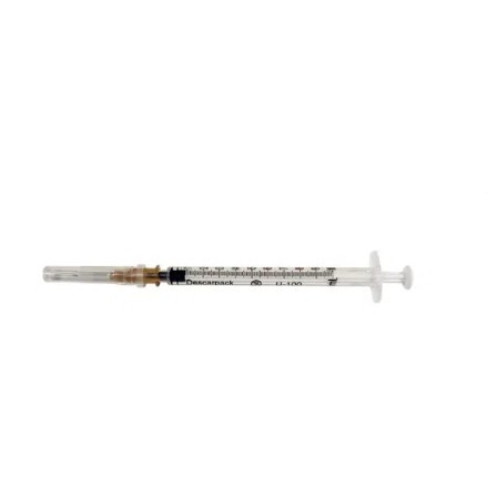 Seringa de Insulina com Agulha Desconectável 13 x 0,45 mm - 1ml CX/100UN Descarpack