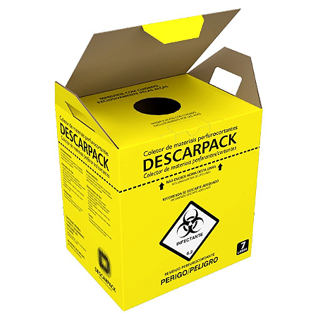 Coletor para Material Perfurocortante 7L unid - Descarpack