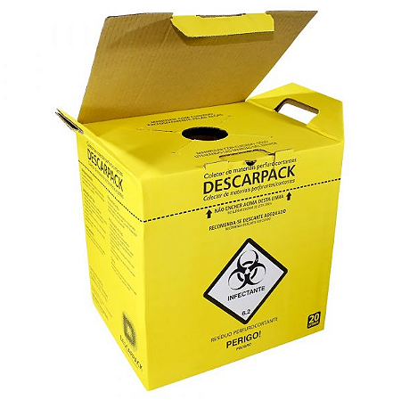 Coletor para Material Perfurocortante 20L unid - Descarpack